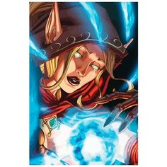 Картина по номерам на холсте Игра World Of Warcraft (Джайна, Dota, Волшебница) - 7597 В 60x40