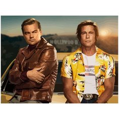 Картина по номерам на холсте однажды в голливуде брэд питт и леонардо ди каприо - 2270