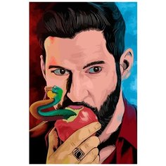 Картина по номерам на холсте Сериал Люцифер Морнингстар - 7197 В 60x40