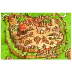 Картина по номерам на холсте настольная игра Carcassonne Каркассон - 6964 Г 60x40