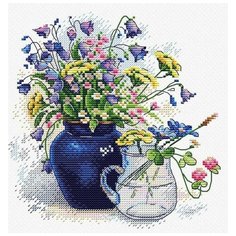 Набор для вышивания "Букет", 19x19 см, Жар-птица (МП-студия)