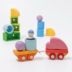 Набор деревянный "Игровой поезд", 14 деталей Grimms