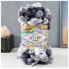 Пряжа "Puffy color" 100 % микрополиэстер 9м/100г (5925) Alize