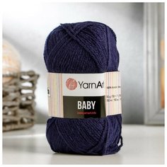 Пряжа "Baby" 100% акрил 150м/50гр (583 темно-синий)./В упаковке шт: 5 Yarn Art