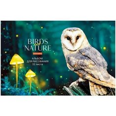Альбом для рисования А4 32 листа (картонная обложка) Birds and nature (10549) (5 шт.) Art Space