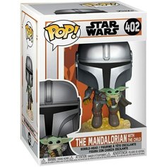 Фигурка POP! Звездные войны Мандалорец с Грогу Star Wars №402 (головотряс, 12 см) Funko