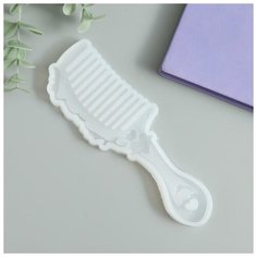 Молд силикон "Расчёска с сердечком" 0,7х5х18 см Noname