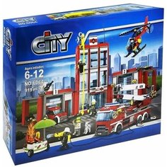Конструктор Сити Пожарная станция, 919 деталей LX