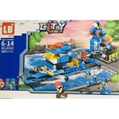 Конструктор City / Сити Полицейская лодка / 388 дет. совместим с лего LB+