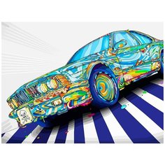 Картина по номерам на холсте автомобили (красочный бумер) - 7818 Г 30x40