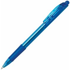 Ручка шариковая масляная автоматическая с грипом PENTEL "Fine Line", синяя, линия письма 0,27 мм, BK417-CN
