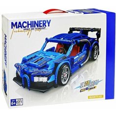 Конструктор для мальчика, гоночная машина Bugatti с инерционным механизмом 511 деталей Нет бренда