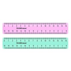 Линейка 15 см ErichKrause "Pastel Mint", в коробке-дисплее, микс из 2-х цветов