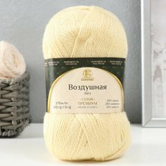 Пряжа "Воздушная" 25%меринос. шерсть, 25%шерсть, 50%акрил 370м/100гр (031 шампанское) Камтекс