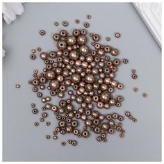 Бусины для творчества пластик "Круглые. Миндаль" d=3-8 мм, набор 10 гр Magic