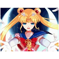 Картина по номерам на холсте Аниме Сейлор Мун Sailor moon - 7563 Г 30x40