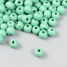 Бусины для творчества дерево "Зелёная флорида" d-0,8 см, набор 20 гр Арт Узор