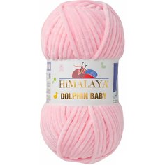 Пряжа Himalaya Dolphin Baby, 1 моток (120 м,100 г) плюшевая, цвет 80319 розовый
