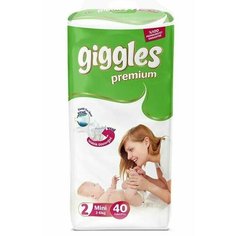 Подгузники для детей Giggles Premium Twin Mini (3-6 кг), 40 шт