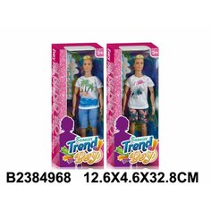 Кукла, 2 вида в ассортименте, ручки и ножки шарнирные, в к 12,6x4,6x32,8 см With&Out