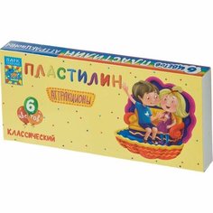 Пластилин 6 цветов Аттракционы, 120г, со стеком Noname