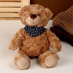 Мягкая игрушка Медведь , с шарфиком, 28 см, цвет коричневый Denco Store