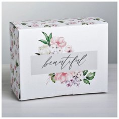 Коробка‒пенал «Beautiful», 30 × 23 × 12 см Дарите счастье