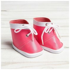 Ботинки для куклы «Завязки», длина подошвы: 7,6 см, 1 пара, цвет розовый NO Name