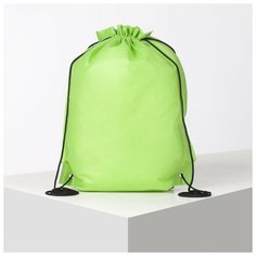 --- Мешок для обуви, отдел на шнурке, цвет зелёный