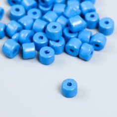 Бусины для творчества пластик цилиндр "Кобальт" набор 20 гр 0,6х0,6х0,5 см Арт Узор