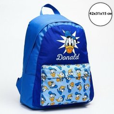 Рюкзак молод Дональд, 42х31х15 см, отд на молнии, н/карман, синий Disney