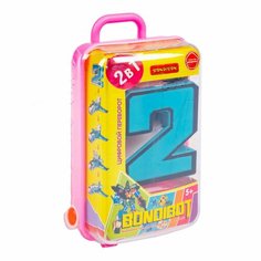 Трансформер 2в1 BONDIBOT Bondibon PB 13x7x4 см, розовый пластик. бокс, цифра"2".