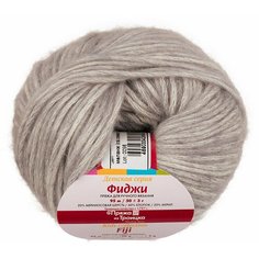 Пряжа из Троицка "Фиджи" 60% хлопок, 20% мериносовая шерсть, 20% акрил 50 г 95 м №174 сталь Троицкая камвольная фабрика