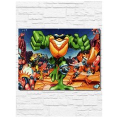 Картина по номерам на холсте игра Battletoads (Sega, Сега, 16 bit, 16 бит, ретро приставка) - 9854 Г 30x40