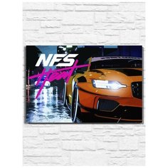 Картина по номерам на холсте игра Need For Speed Heat (PS, Xbox, PC, Switch) - 11155 Г 60x40