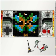 Пазл из дерева с фигурками, 230 деталей, 46х23 см игры Танчики Battle City, Танчики, Батл сити, Sega, 16 bit, ретро - 5327 Puzzle Wood