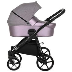 Коляска 2 в 1 Tutis Novo Reflective Кожа Lavender Metalic/Grey Reflective Print