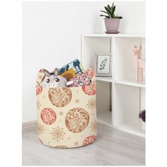 Корзина для игрушек JoyArty "Новогодние узоры" 35x35 см