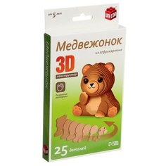 3D конструктор «Медвежонок», 25 деталей Unicon