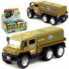 Машинка металлическая 1:32 "Военный Sonic Landmaster UN" 7060B, 16,5 см. инерционная, свет, звук / Хаки Denco Store