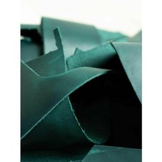 Куски премиальной натуральной кожи коровы для рукоделия, Rich line home decor, кк2/Изумрудный
