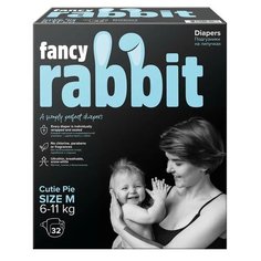 Fancy Rabbit подгузники М, 6-11 кг, 32 шт.