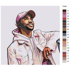 Картина по номерам X-646 "Репер Big Sean (Биг Шон)" 80х80 Brushes Paints