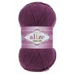 Пряжа Alize Cotton Gold (Коттон Голд) - 2 шт Цвет: 122 сливовый 55% хлопок, 45% акрил 100г 330м