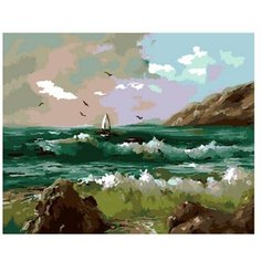 Набор творчества Картина по номерам "Море" на картоне 40*50 см Кпн-201 LORI