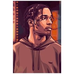 Картина по номерам на холсте Музыка ASAP ROCKY - 8336 В 60x40