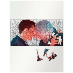 Пазл из дерева с фигурками, 230 деталей, размер 46х23 см игры Detroit Стать человеком - 4081 Puzzle Wood