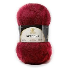 Пряжа Камтекс Астория, 35 % шерсть, 65 % хлопок, 50 г, 180 м, 1 шт., 047 бордо
