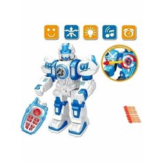 Робот Шунтик на РУ с будильником (свет, звук) в коробке Китай