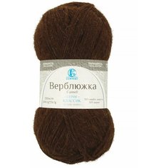 Пряжа для вязания "Верблюжка" акрил 30%, верблюж. шерсть 70% 250м/100гр (121 коричневый), 1шт Камтекс